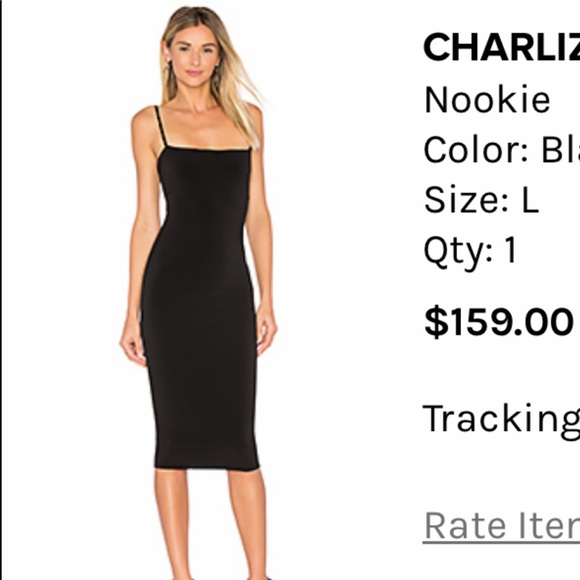 tight black midi dress